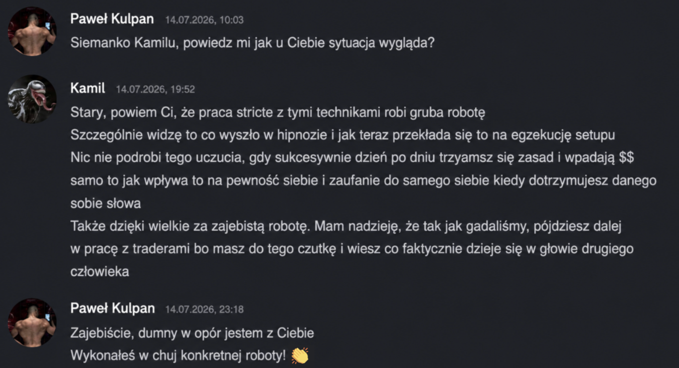 Zrzut ekranu z opinią Kamila